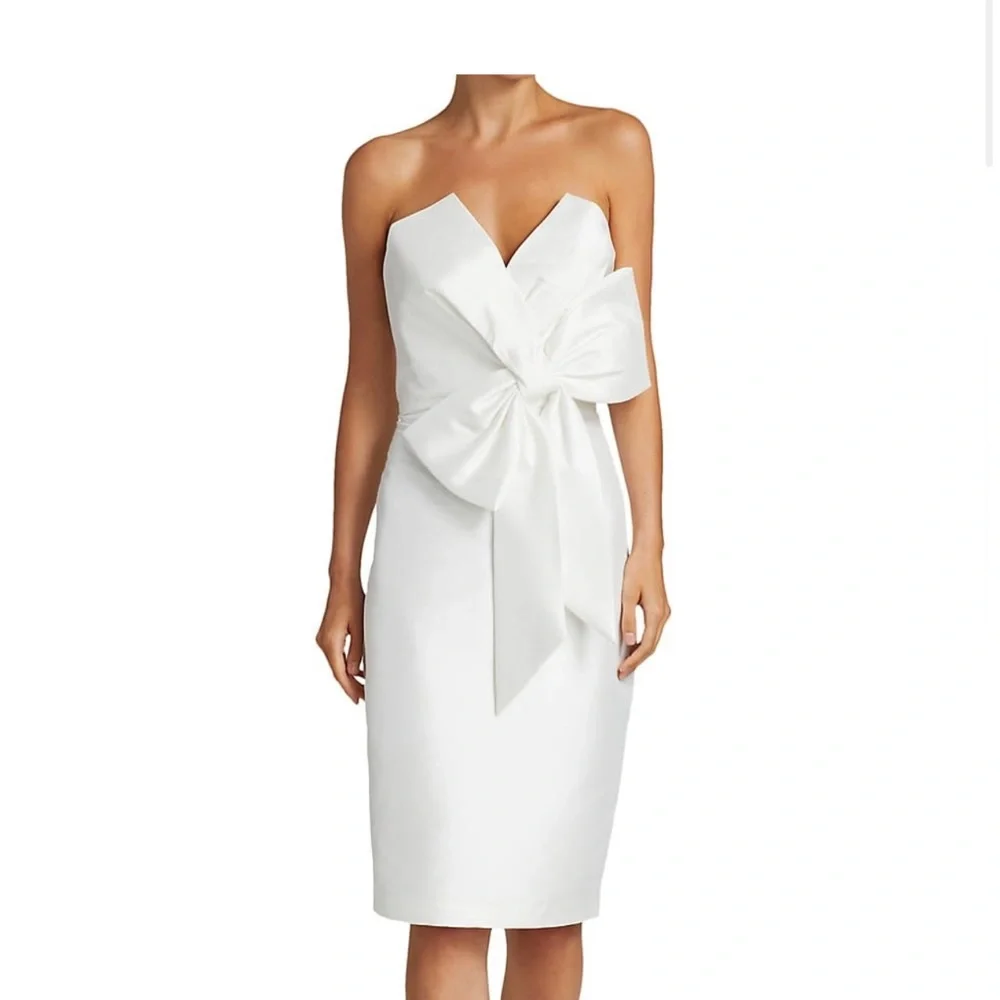 Badgley Mischka white dress new with tags— size 2 - Picture 1 of 4